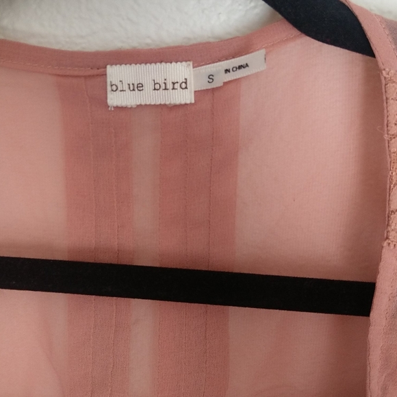 Lace net summery high low anthropologie open vest - Picture 3 of 6